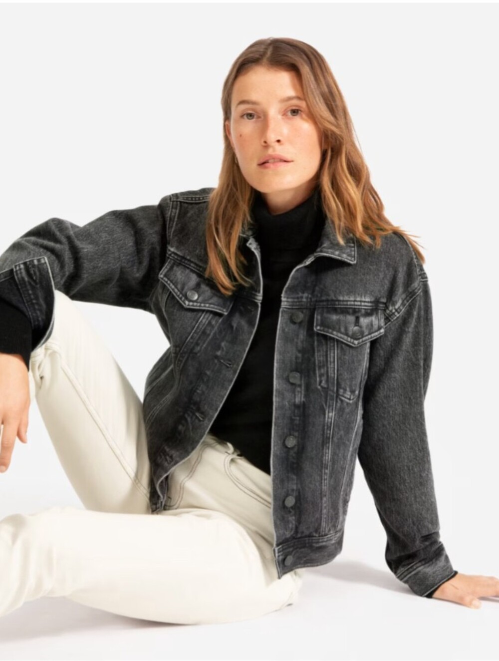 Everlane Black Denim Jacket